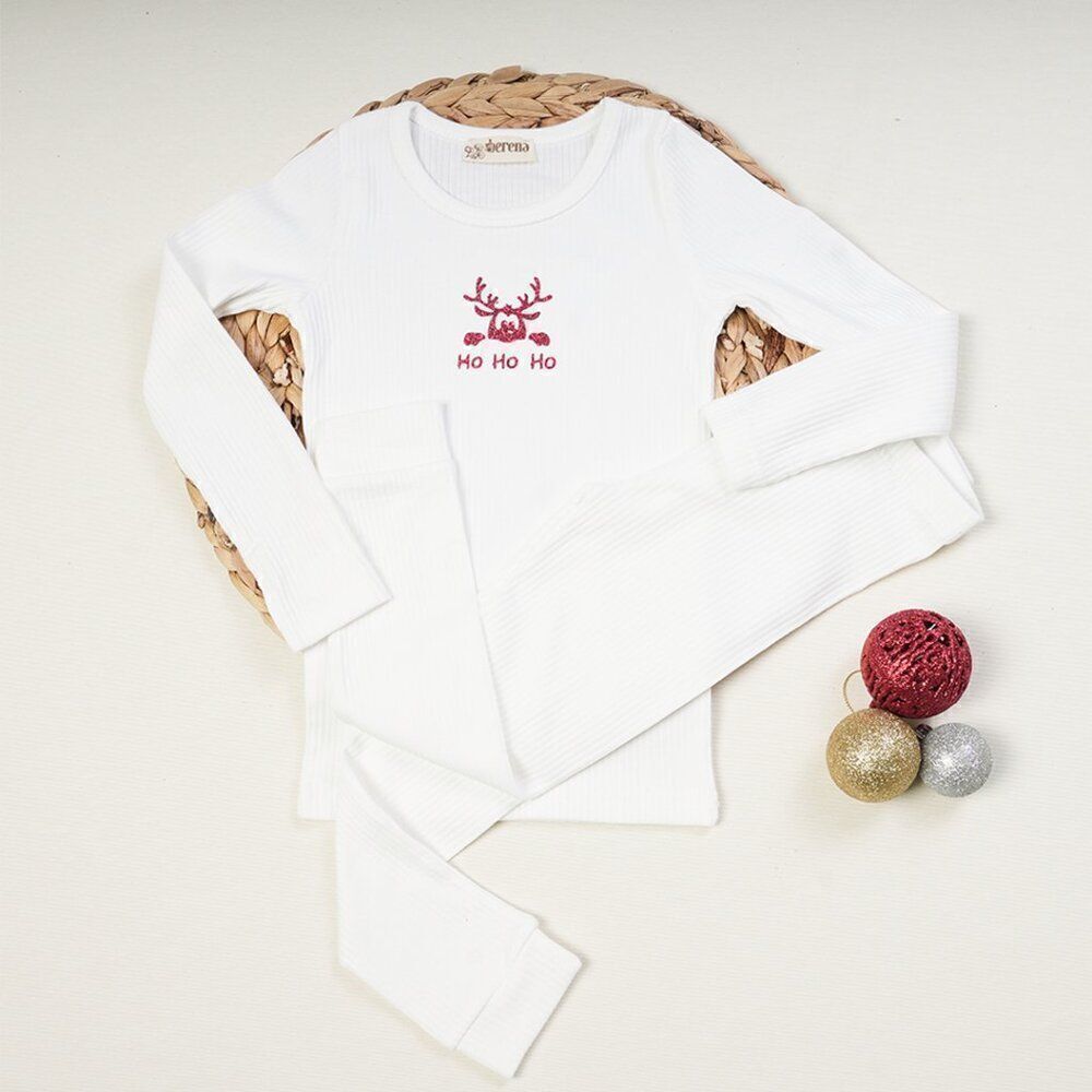 KIDS 100% Cotton Modal Pajama Set Holiday Children Christmas Long Sleeve Pajamas